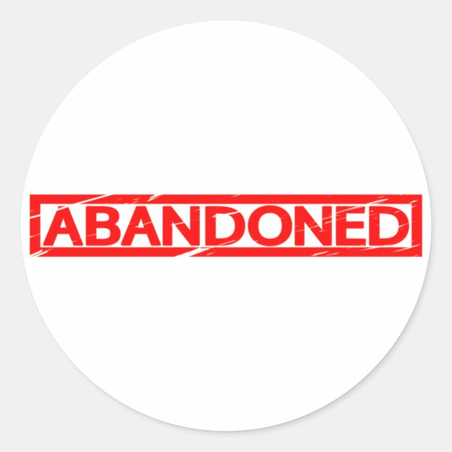Adesivo Carimbo Abandonado (Frente)