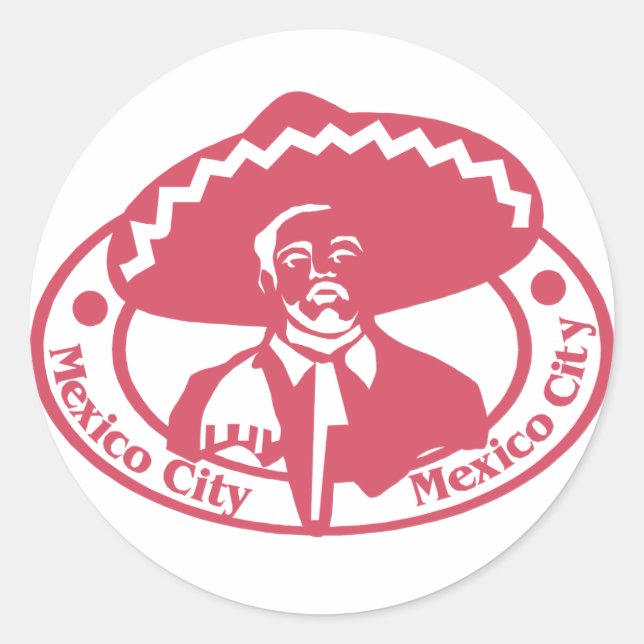 Adesivo Carimbo da Cidade do México (Frente)