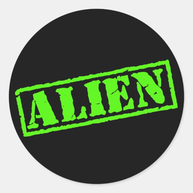 Adesivo Carimbo de alienígena (Frente)