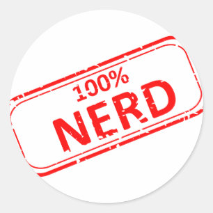 Adesivo Carimbo de borracha 100% do nerd