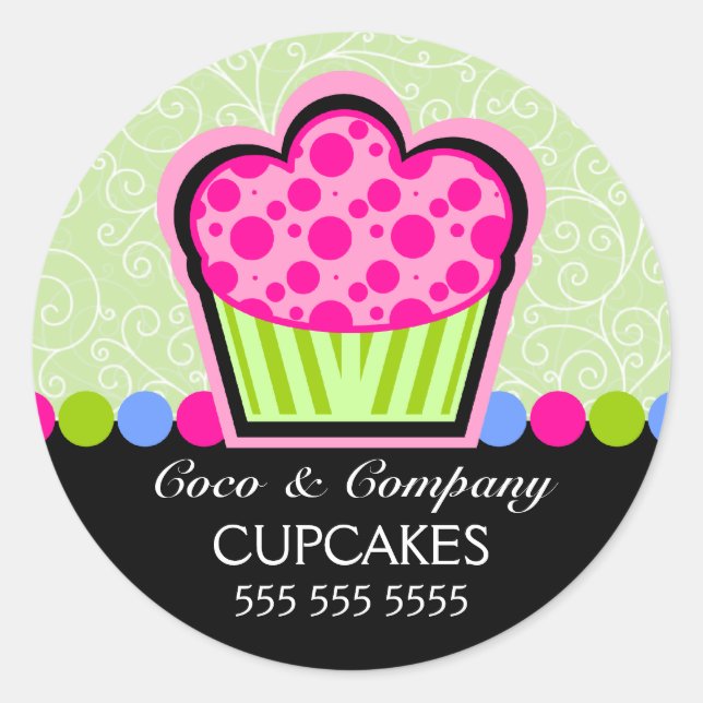 Adesivo Carimbo de Cupcake (Frente)