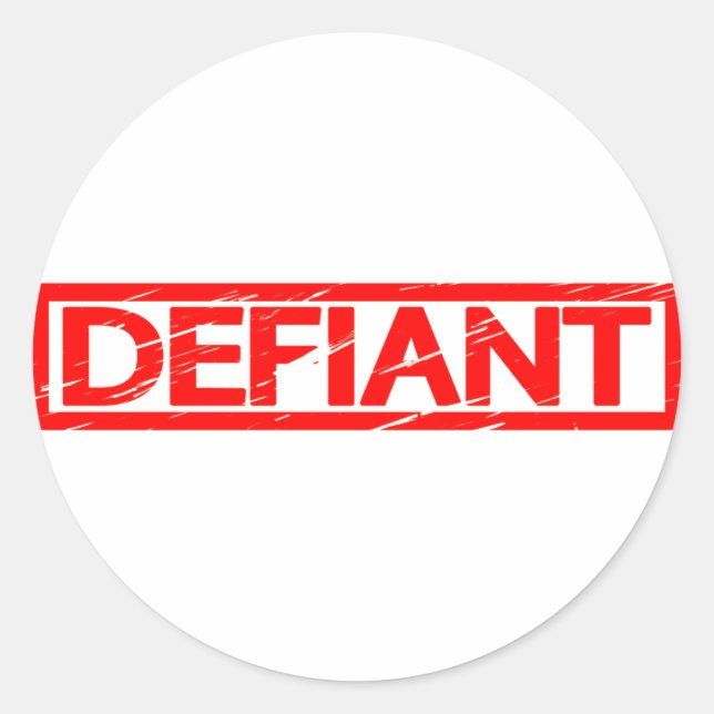 Adesivo Carimbo de Defiant (Frente)