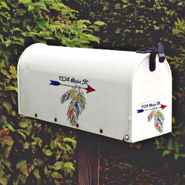 Adesivo Carimbo de endereço de caixa de correio de setas e