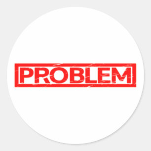 Adesivo Carimbo de Problema