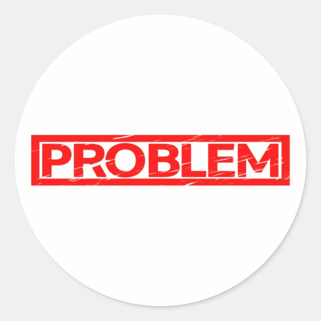 Adesivo Carimbo de Problema (Frente)