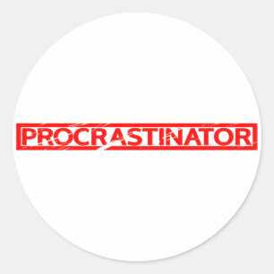 Adesivo Carimbo de Procrastinador