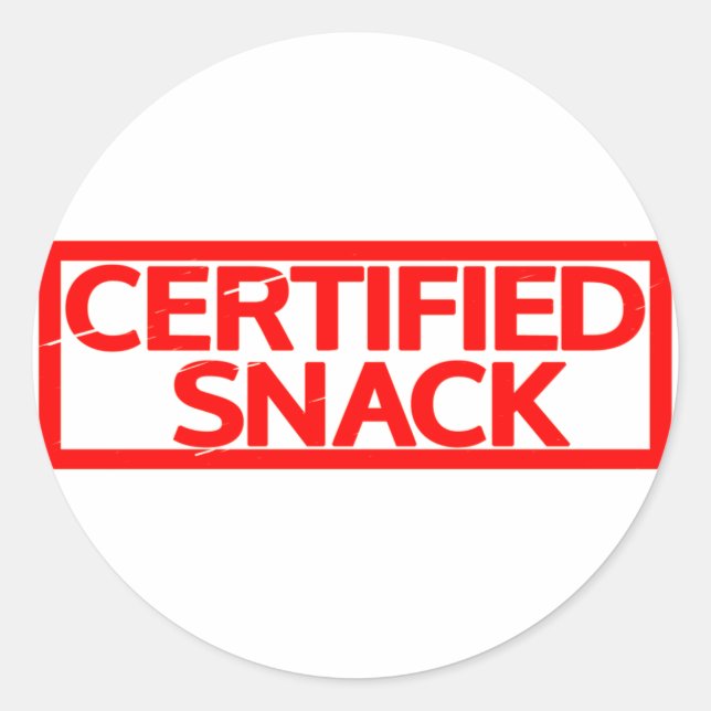 Adesivo Carimbo de snack certificado (Frente)