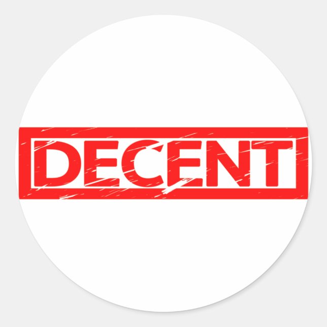 Adesivo Carimbo Decente (Frente)