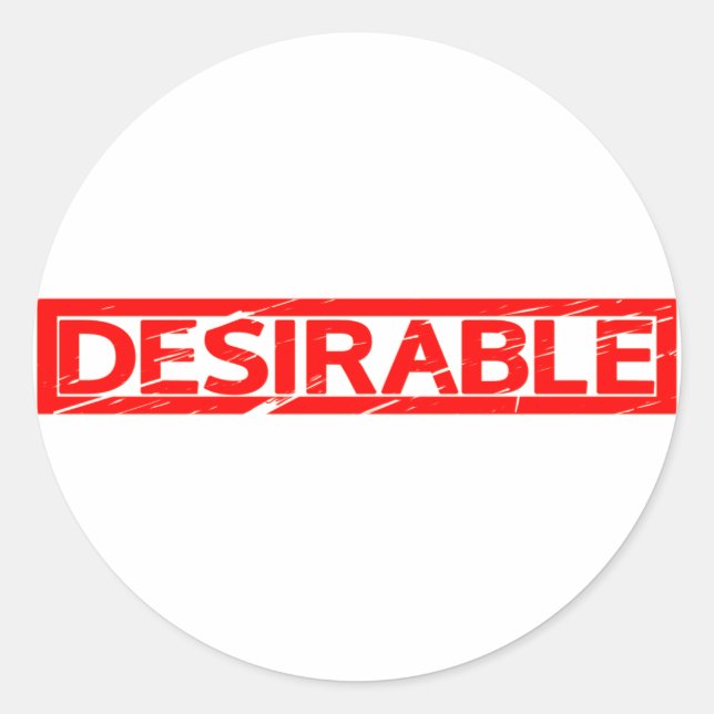Adesivo Carimbo desejável (Frente)