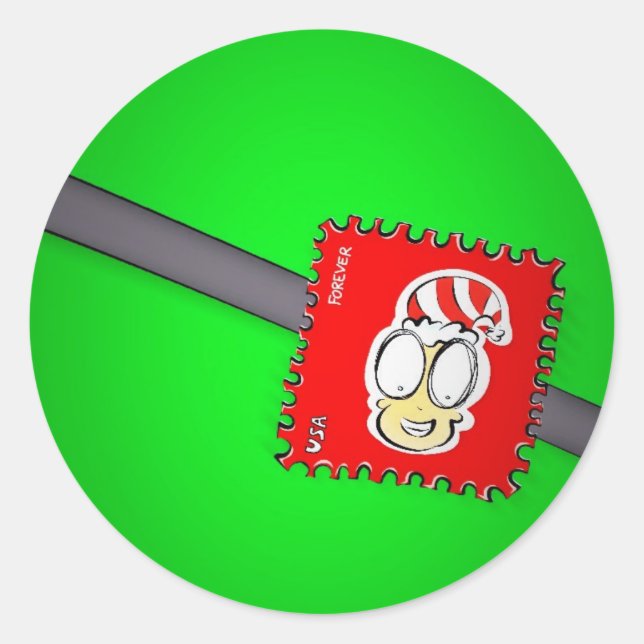 Adesivo Carimbo do Elf do Natal (Frente)