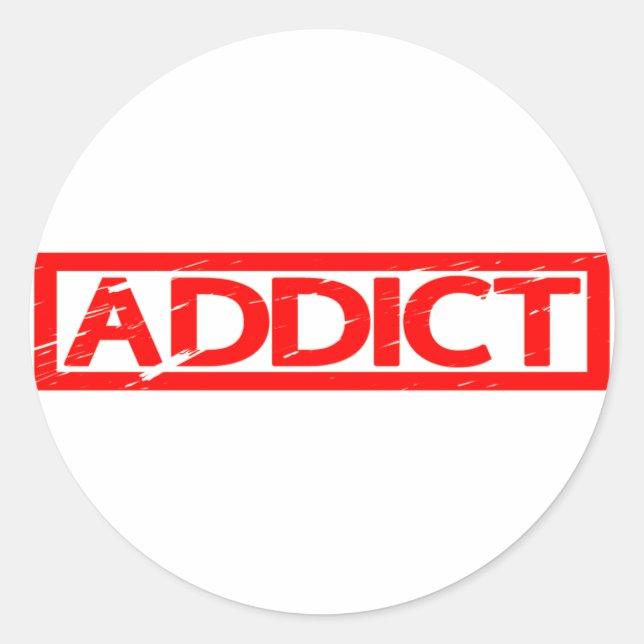 Adesivo Carimbo do viciado (Frente)