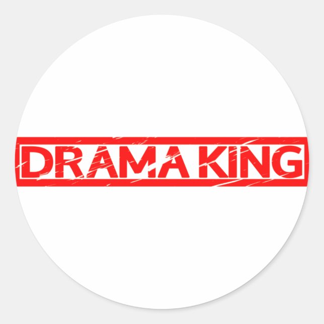 Adesivo Carimbo Drama King (Frente)