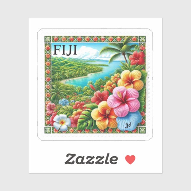 Adesivo Carimbo Fiji Clássico (Folha)