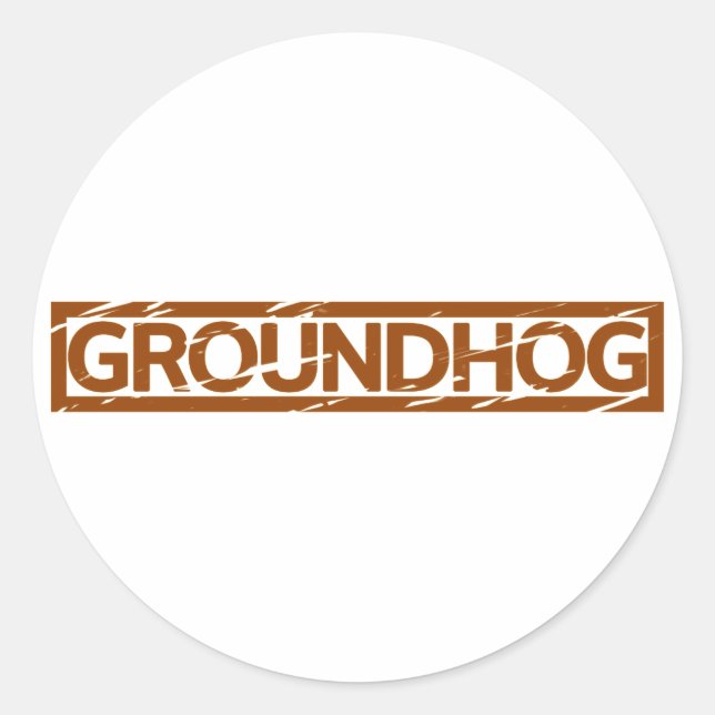 Adesivo Carimbo Groundhog (Frente)
