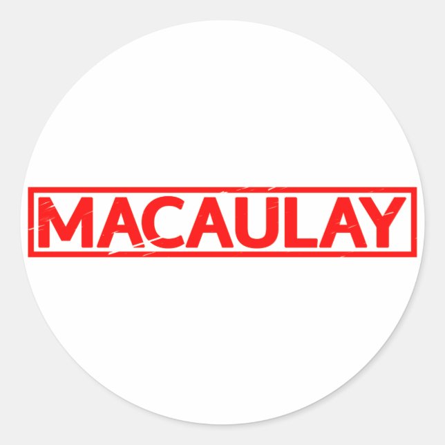 Adesivo Carimbo Macaulay (Frente)