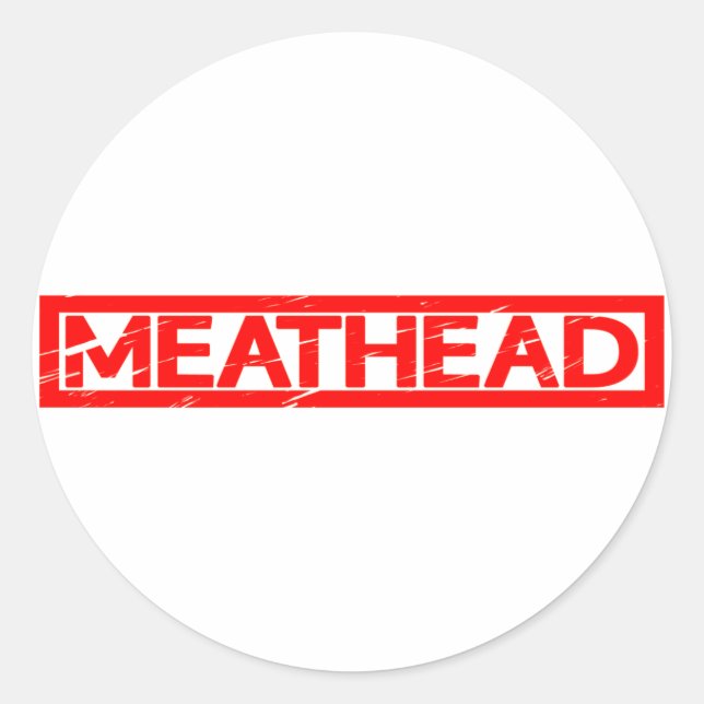 Adesivo Carimbo Meathead (Frente)