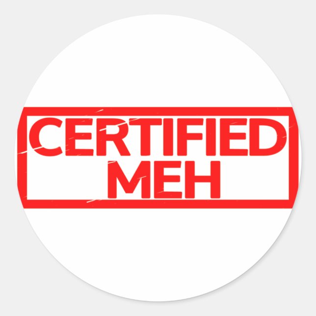 Adesivo Carimbo Meh Certificado (Frente)