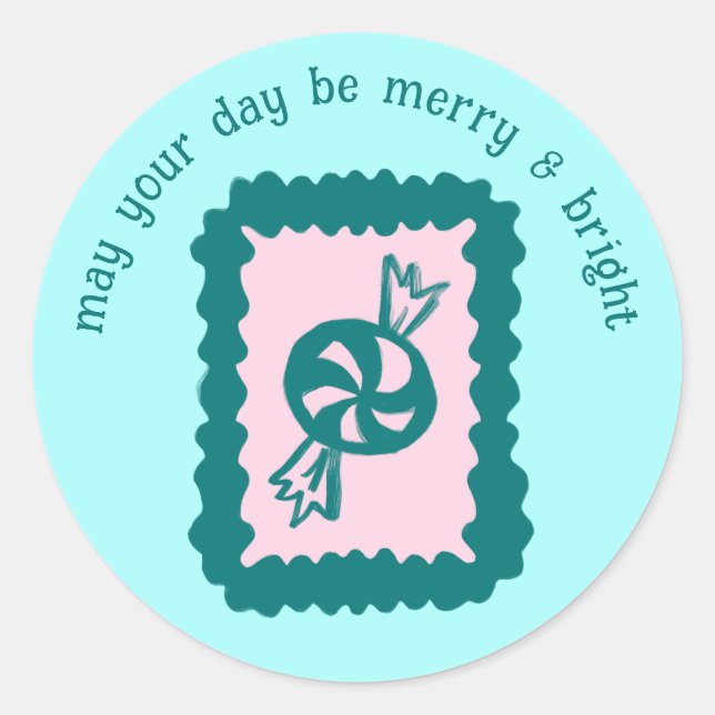 Adesivo Carimbo Natalino Caprichoso Cute Personalizado Ale (Frente)