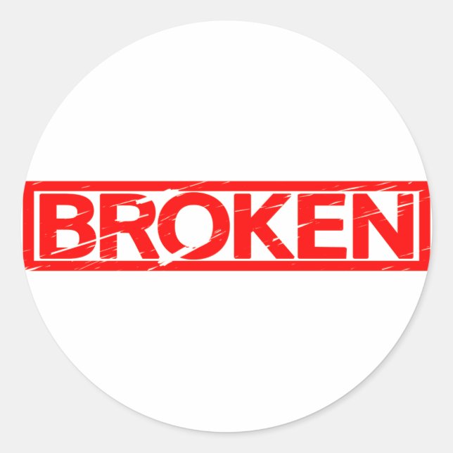 Adesivo Carimbo quebrado (Frente)