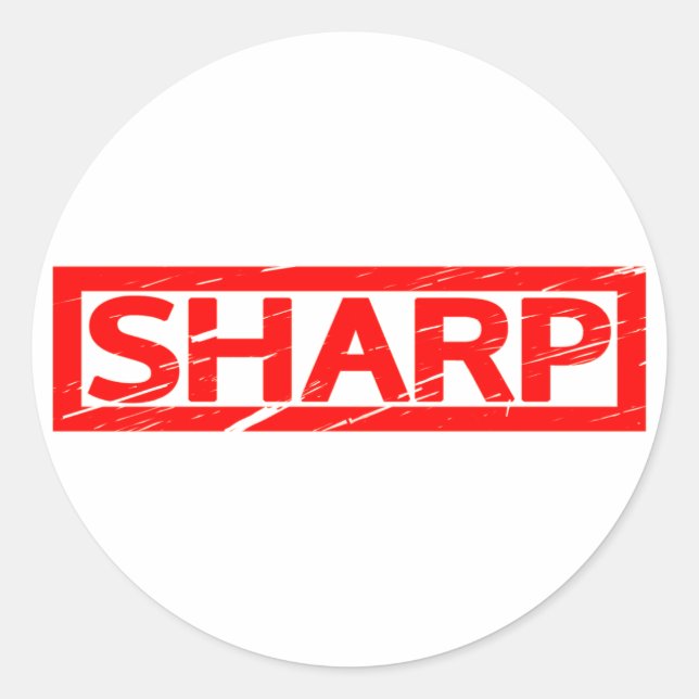 Adesivo Carimbo Sharp (Frente)