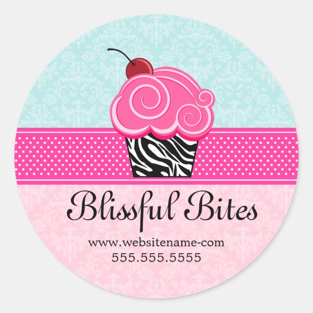 Adesivo Carimbos para Cupcake de cereja (Frente)