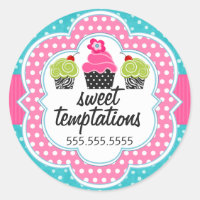 Carimbos para Cupcakes de Bolinhas de Turquesa