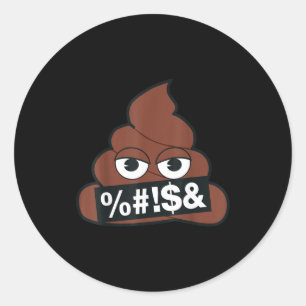 Adesivo Carinha Amarela Sorriso Censurado Cocô Emoji Ofici