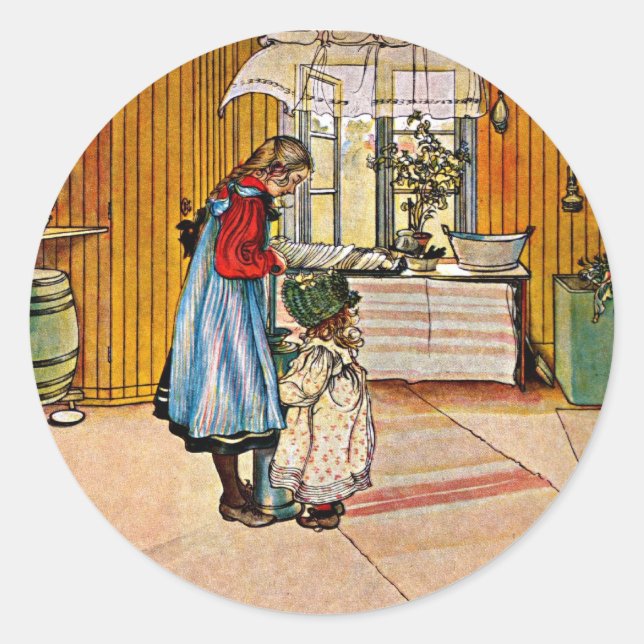 Adesivo Carl Larsson art: A Cozinha (Frente)