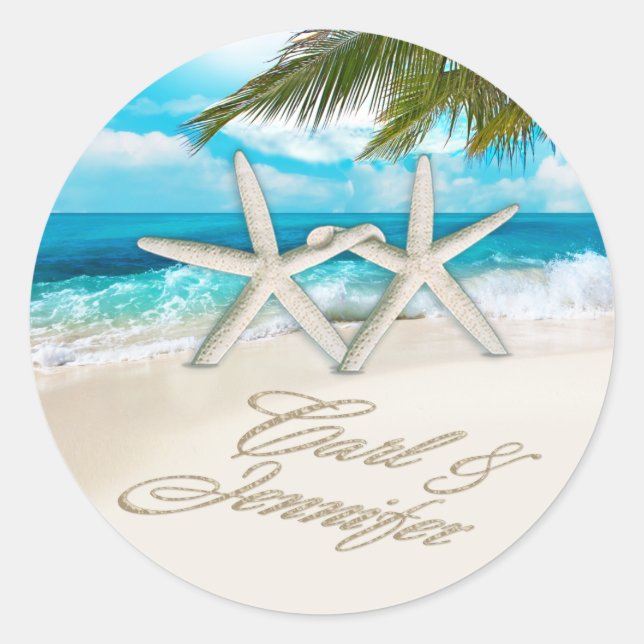 Adesivo Carl Starfish Casal PERGUNTE 4 SEUS NOMES NA AREIA (Frente)