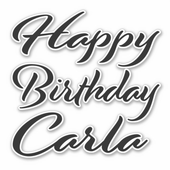 Adesivo Carla Name Vorname black Sticker Geburtstag (Frente)