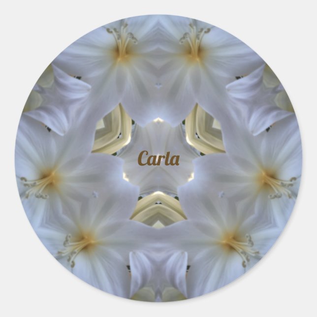 ADESIVO CARLA ~ PÁSCOA LILY BRANCO RELIGIOSO ~ (Frente)