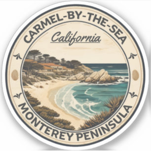 Adesivo Carmel à beira-mar praia califórnia costa pacífica