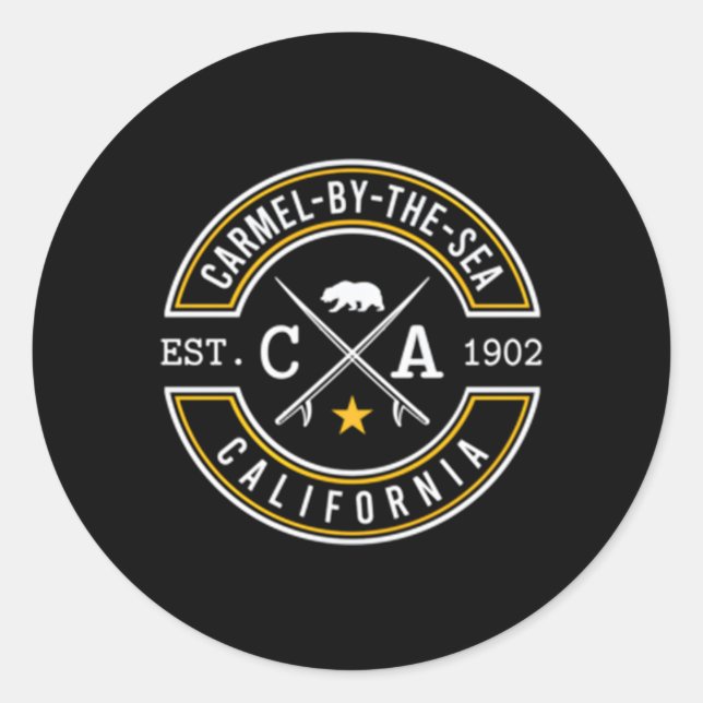Adesivo Carmel-By-Sea California Beach Ca Front Back (Frente)