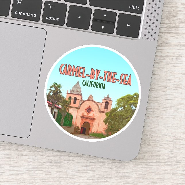 Adesivo Carmel Por Mar Missão Basilica Califórnia (Detalhe)