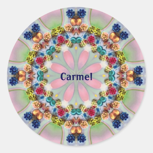 Adesivo CARMEL ~ WOW BONITO 3D! Pastel Shades ~ (Frente)