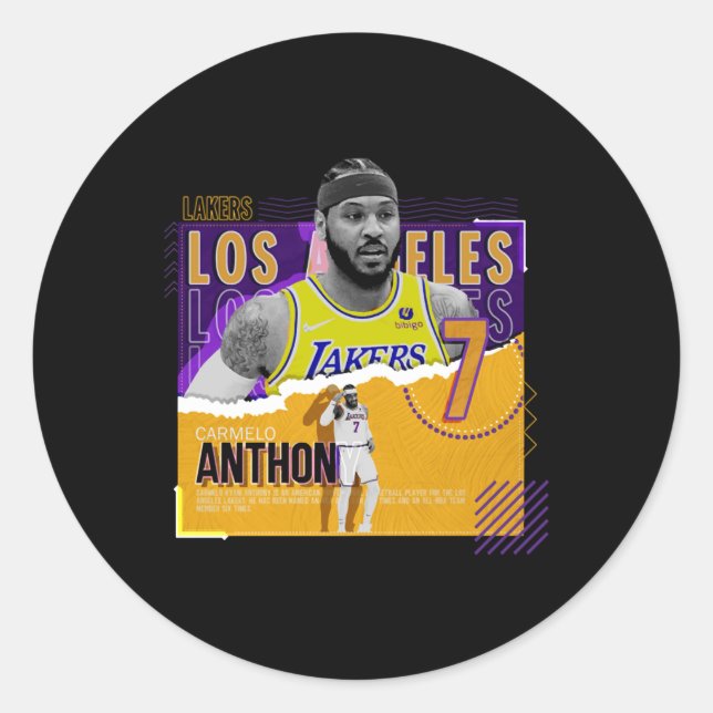 Adesivo Carmelo-anthony -basquete-pôster-de-papel-lakers A (Frente)
