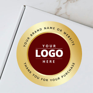 Adesivo Carmine Red Luxo Dourado Logotipo Metalizado Obrig