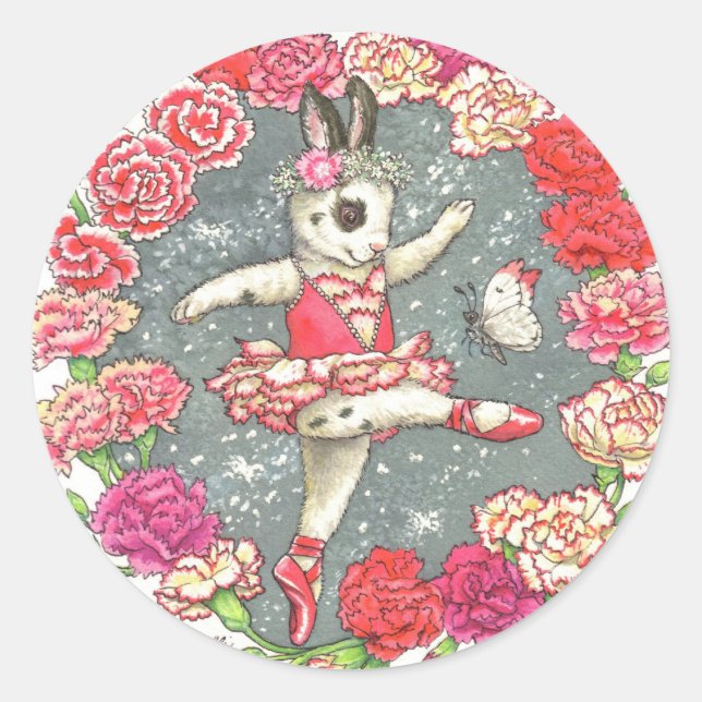 Adesivo Carnação Ballerina Bunny Stickers (Frente)