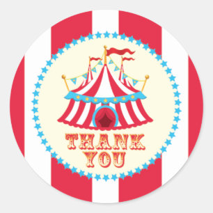 Adesivo Carnaval, Circus Tent, Obrigado Sticker