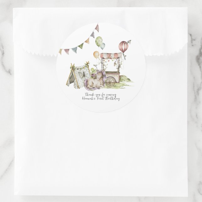 Adesivo Carnaval de Circo | Woodland Unicorn Festa de aniv (Bolsa)