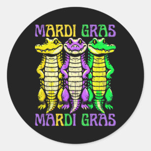 Adesivo Carnaval de crocodilo de Alligator Luisiana Mardi 