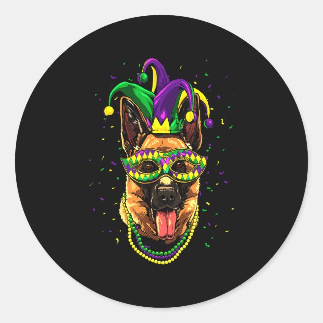 Adesivo Carnaval de german shepherd de Gras (Frente)