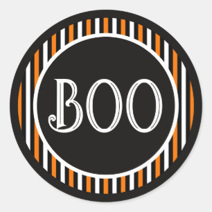 Adesivo Carnaval de Halloween Mágico Laranja e Preto