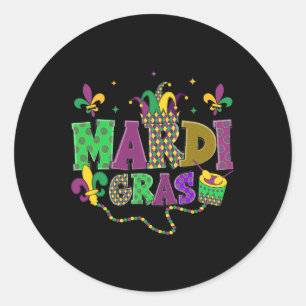 Adesivo Carnaval de Mardi Gras Fat Terça-Feira Fleur De Li