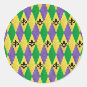 Adesivo Carnaval Harlequim Flor de Lis