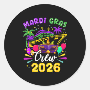 Adesivo Carnaval Mardi Gras Cruzeiro Tripulação 2026 Viage