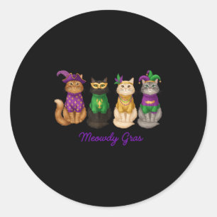 Adesivo Carnaval Mardi Gras Gato Meowdi Gras Presente Dive