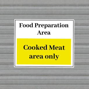 Adesivo Carne cozida de comida pré-cozida
