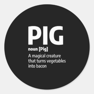 Adesivo Carne De Suíno Engraçada Definição De Bacon De Por