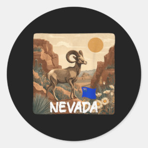 Adesivo Carneiro Bighorn Legal em Cores de Nevada Fantasia